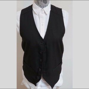 Sz S Black Solid Sovereign Code Mens Polyester #234T Suit Vest